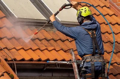 Démoussage et hydrofuge de toiture à Sabaillan